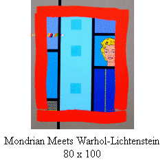 Mondrian Meets Warhol-Lichtenstein